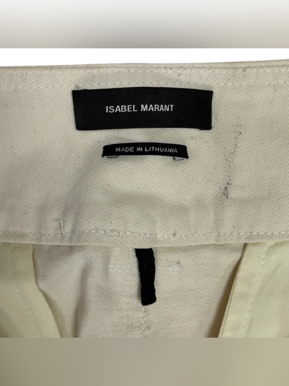 Isabel Marant Pants Women 8 40 Beige Dilemony Trouser High Waist Straight Cotton - Picture 5 of 11